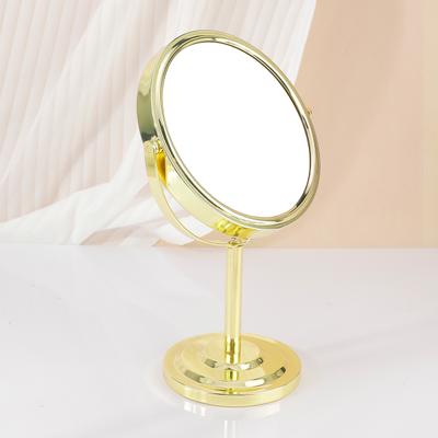 Fusion Finds Tabletop Makeup Mirror Double Sided Magnifying Makeup Mirror For Vanity & Desk golden