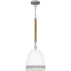 Elstead Lighting Nash Pendelleuchte 1-flammig Nickel antik Keramikschirm