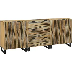 vidaXL Badezimmermöbel Set mit Schubladen 3 pcs Braun 180 x 33 x 75 cm