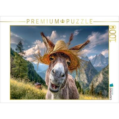 CALVENDO Puzzle Herrlich, die Sonne scheint und ich führe meinen tollen Sonnenhut aus | 1000 Teile Lege-Größe 64x48cm Foto-Puzzle für glückliche