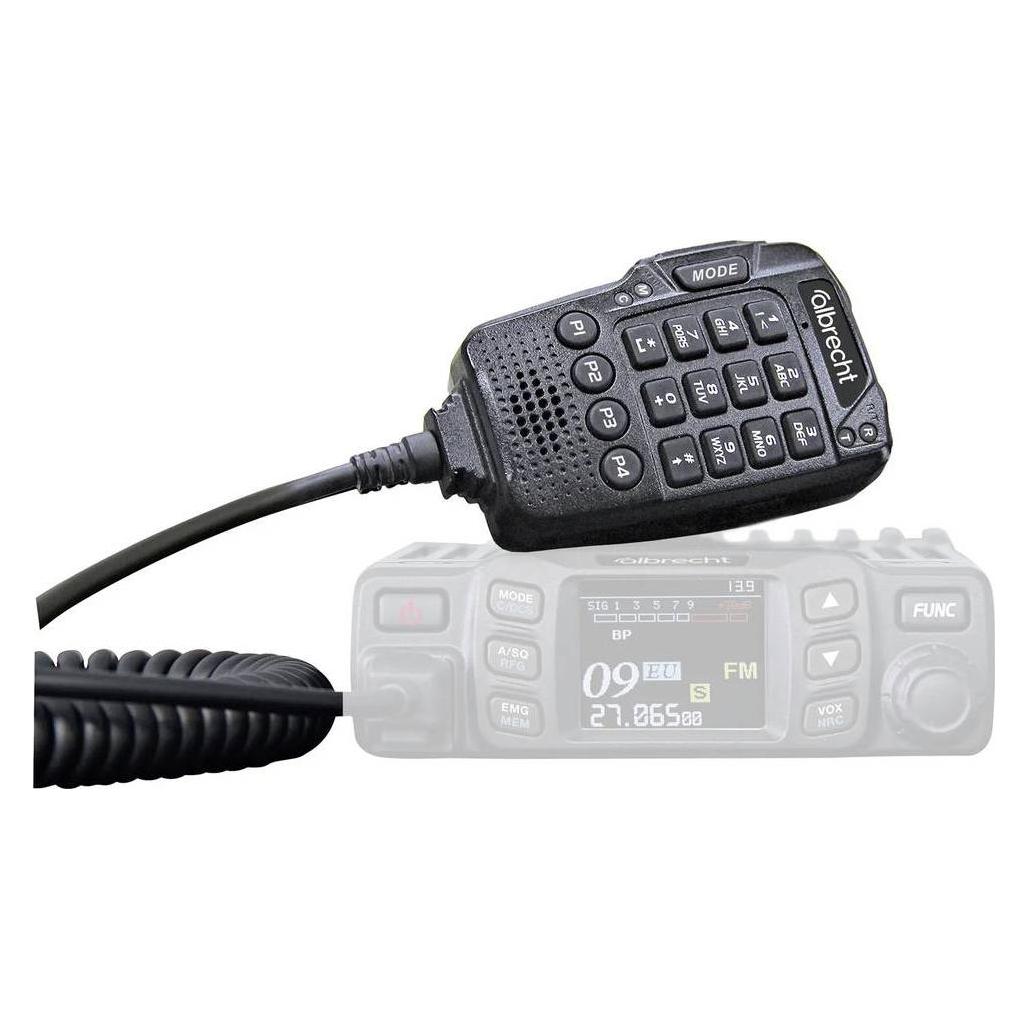 Albrecht Multifunktionales Mikrofon für AE 5900 Mini SSB Ansteck Sprach-Mikrofon (42140)