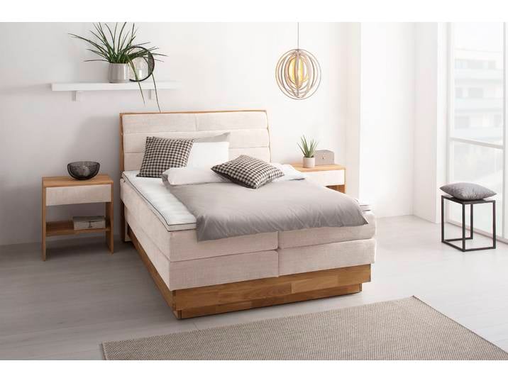 Boxspringbett, Polyester, Beige, 164×216 cm, Mit Bettkasten, Modern, OTTO PRODUCTS