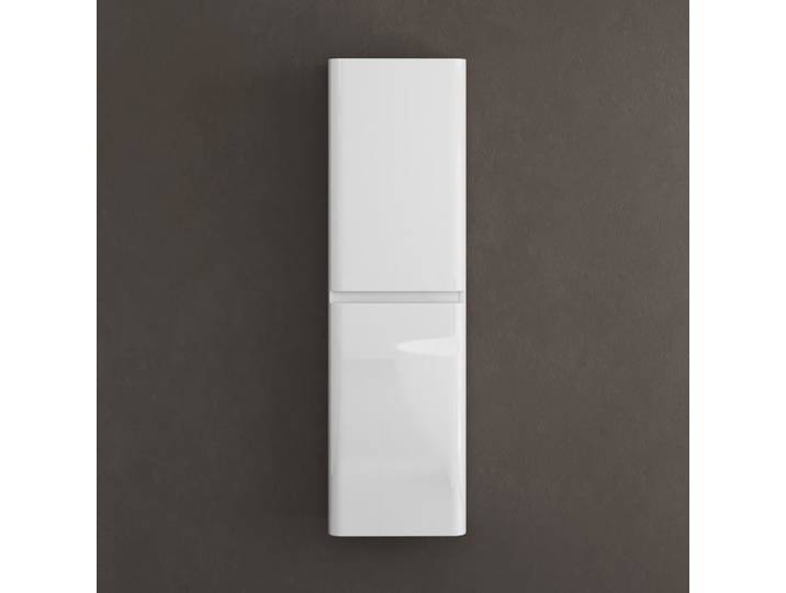 Sogood Meuble Colonne Salle de Bain Suspendu 35x20x120cm Colonne de Rangement Armoire Latérale Blanc Design Lucca