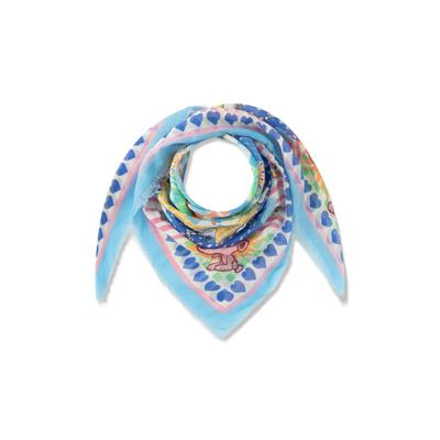 Modetuch CODELLO "Codello Tuch", Damen, blau, Obermaterial: 100% Baumwolle CO., Modetücher, Kult-Textur