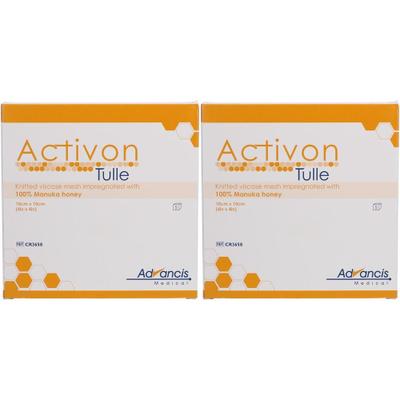 Activon Tulle Honig Wundauflage 10x10 cm 2x 2x5 St Wundgaze