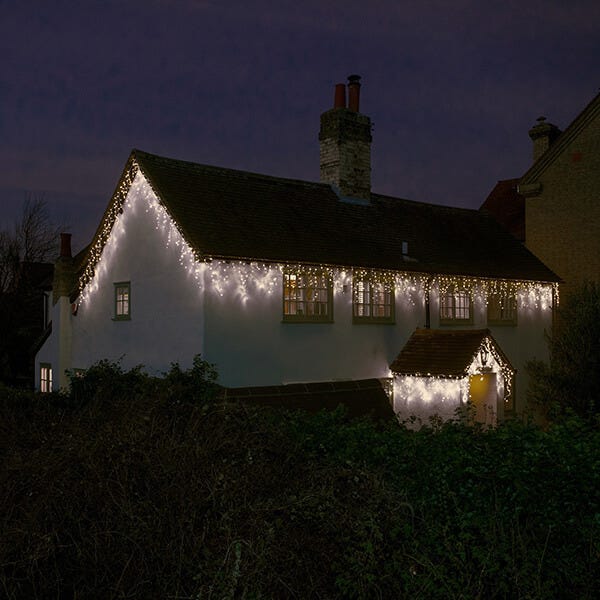 Noma 10m LED White Snowing Icicles