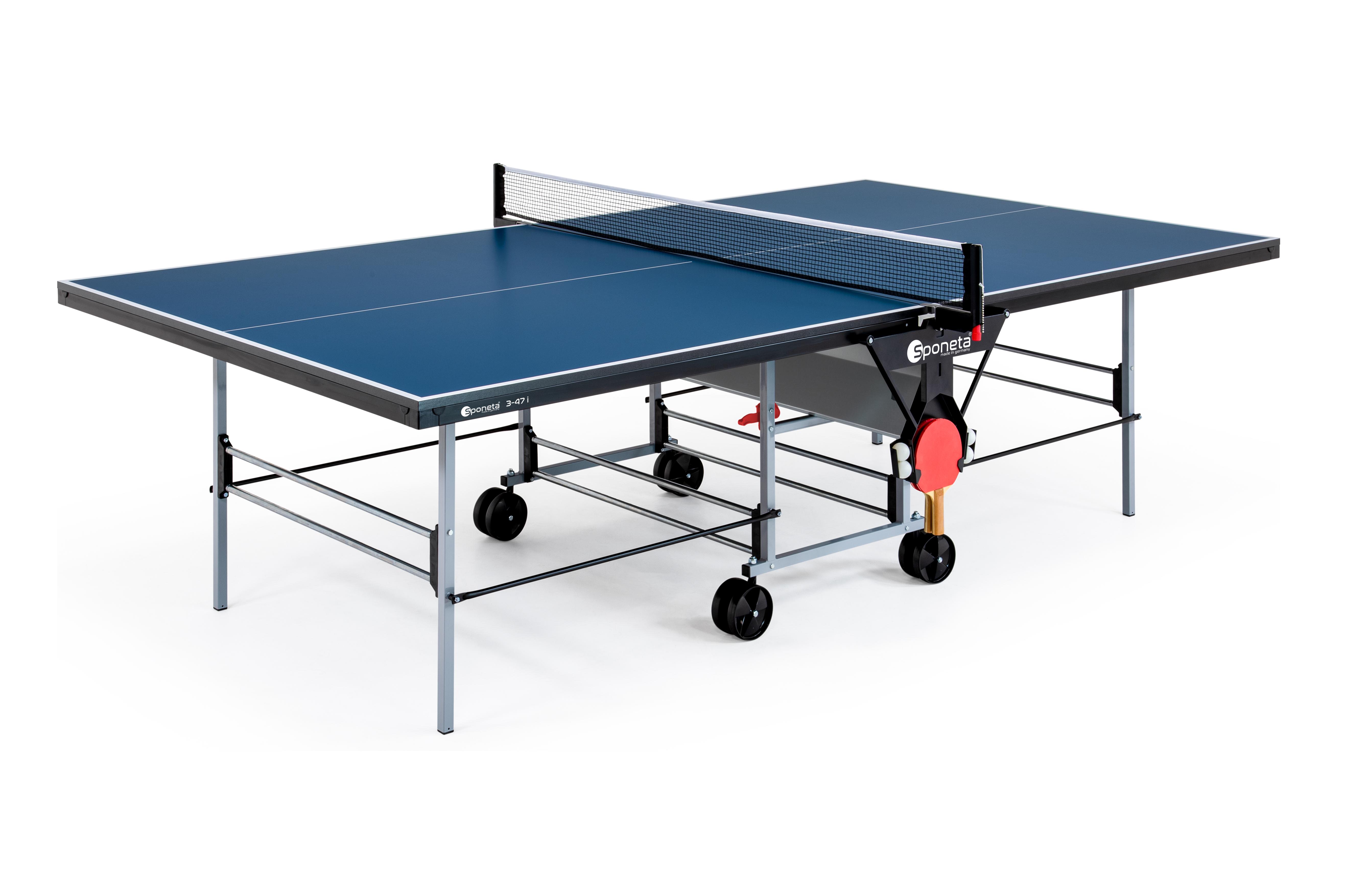 Sponeta S 3-47 i Indoor-Tischtennisplatte, 19mm, blau, mit Netz; 202.7410/L