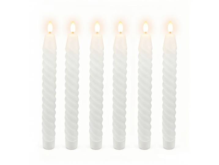Relaxdays LED Stabkerzen 6er Set