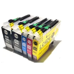 5x Tintenpatronen kompatibel f. DCP-J1200DW  ersetzt Brother LC-424 Tintenpatronen