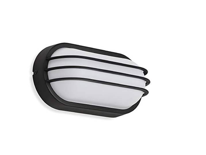 TELEFUNKEN - LED Außenwandleuchte, Außenwandlampe 1-flammig, 12 Watt, 1.200 Lumen, 4.000 Kelvin, IP44, Weiß/Schwarz, 240x120x90mm (LxBxH)