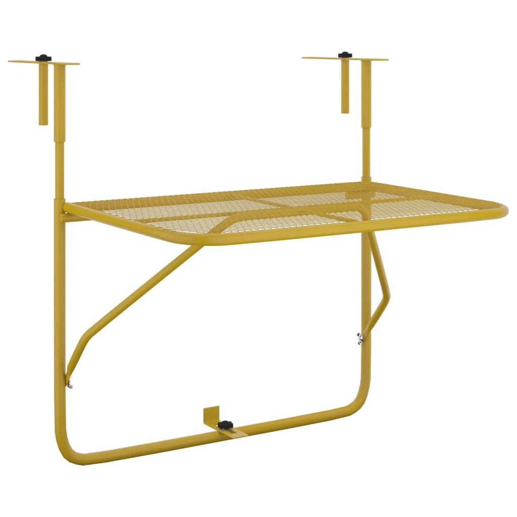 The Living Store Balkontafel Golden, 60 x 40 cm