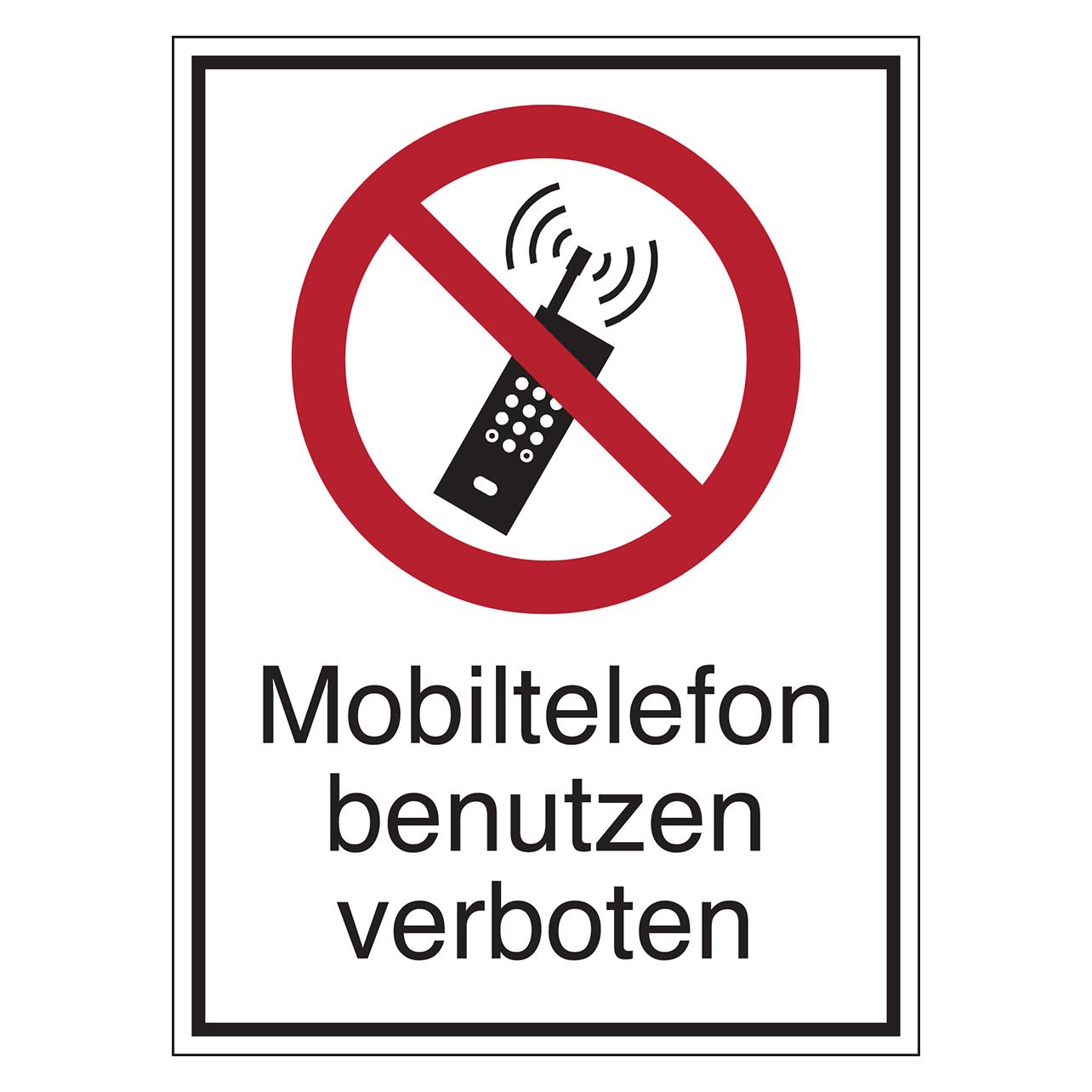 Brady STD-422-131x185-B7541, Verbotsschilder - Mobiltelefon benutzen verboten (805789)
