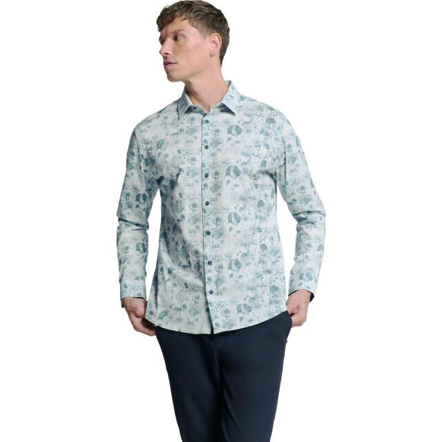 No Excess Shirt stretch allover printed chalk