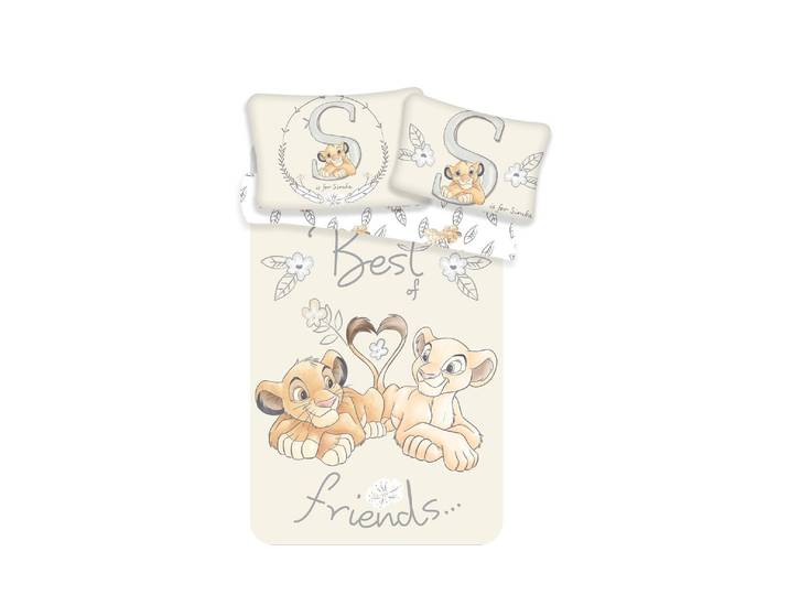 Kinderbettwäsche Jerry Fabrics Lion King 100 x 135 cm + 40 x 60 cm , beige, B/L: 100cm x 135cm, Jersey, B/L: 40cm x 60cm, 2 Stk., Jersey, Obermaterial: 100% Baumwolle, Bettwäsche, Kinderbettwäsche