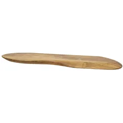 Wandregal Yore aus massivem Akazienholz, organisches Design mit Baumkante, Braun, 90 cm
