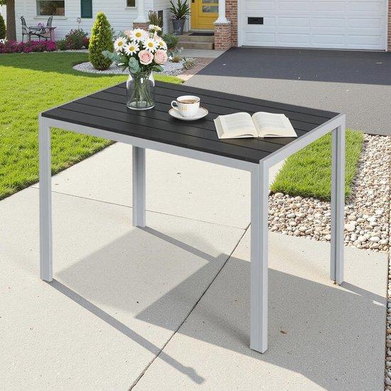 Famanu Gartentisch 110x70 cm - Aluminium & WPC, für Außenbereiche
