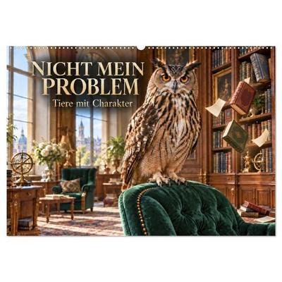 NICHT MEIN PROBLEM - Tiere mit Charakter (Wandkalender 2027 DIN A2 quer), CALVENDO Monatskalender