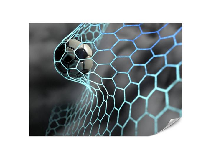 FOTOTAPETE für Jugendzimmer Fußball im Tor Ziel Sport Ball 200x140
