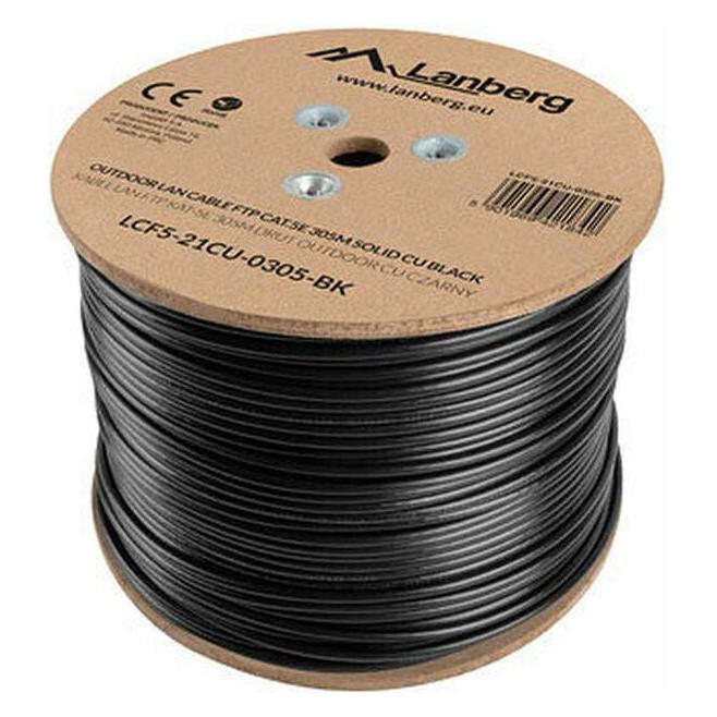 Lanberg LCF5-21CU-0305-BK Netzwerkkabel 305 m Cat5e F/UTP (FTP) Schwarz (F/UTP, CAT5e, 305 m) (LCF5-21CU-0305-BK)