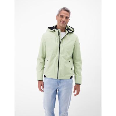 Outdoorjacke LERROS "Leichte Funktionsjacke mit abnehmbarer Kapuze", Herren, Gr. S, grün (tinted grau), 100% Polyester, Jacken Outdoorjacke