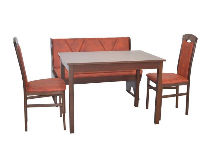 moebel-direkt-online Sitzgruppe Essgruppe 4tlg. bestehend aus Sitzbank, Stühlen und Tisch, (Spar-Set, 4tlg. Set), bestehend aus 2 Stühlen, 1 Sitzbank, 1 Esstisch