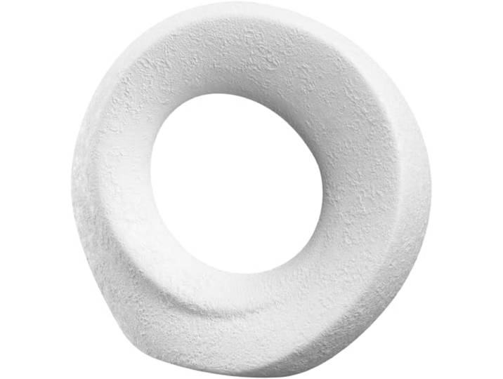 LEONARDO HOME Oggetto 059010 Objet en céramique élégant Décoration Moderne avec atmosphère rafraîchissante Forme Ronde Attire Les Regards Fait Main Hauteur 17 cm Blanc