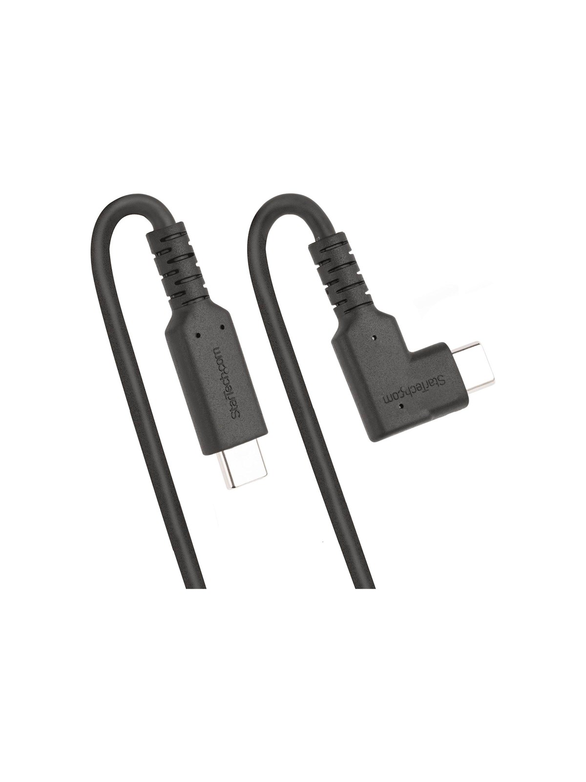 StarTech.com 6ft (2m) Rugged Right Angle USB-C Cable USB 3.2 Gen 1 (5 Gbps) USB C to C Data Transfer Cable 4K 60Hz DP Alt Mode 100W Power Delivery