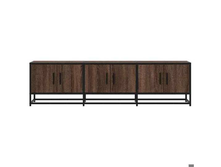 Cabinet TV - Brun - Meuble TV pour Télévision - 1 PC - chêne marron 150x35x41 cm bois d'ingénierie et métal T1702