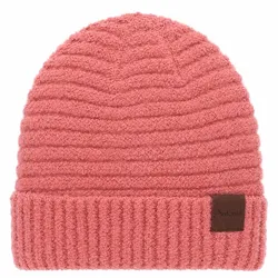 Antonio Damen Strick Mütze Bouclé Beanie - lachs