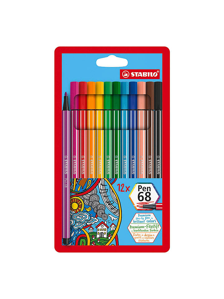 Premium-Filzstifte "STABILO Pen68 Colorparade" - 12 Stück - onesize