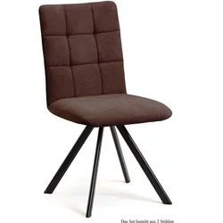 ESSZIMMERSTUHL drehbar (2er-Set) Despa 47x91x60 Schwarz/Braun