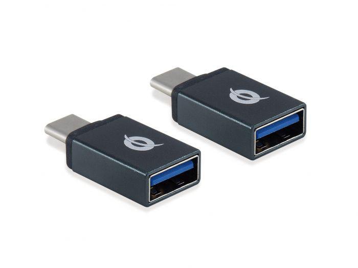 Conceptronic DONN03G OTG-Adapter für USB-C zu USB-A 2er Pack