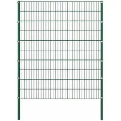 vidaXL Zaunelement mit Pfosten Eisen 349 x 200 cm Grün