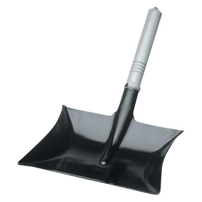 HP Autozubehör Kehrschaufel mit Holzgriff Kappe/Ring Blatt L220xB230 mm Metall schwarz lackiert (10 Stk.) (51400-05)