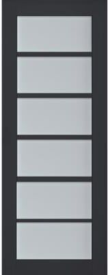 SARTODOORS Veregio 7602 Antracite Wood Door Slab with Frosted Glass