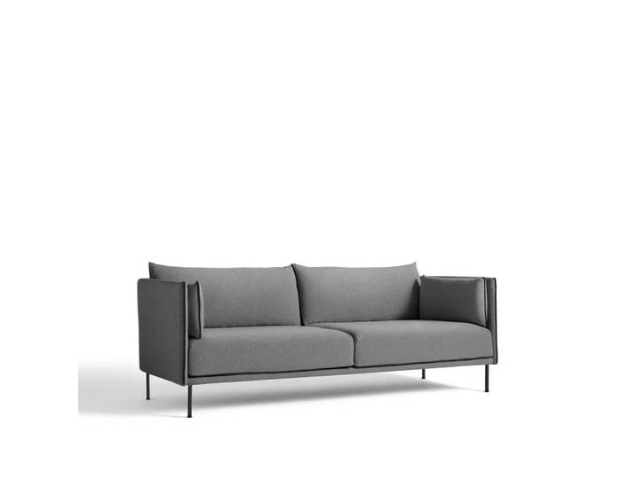 HAY Silhouette 3-Sitzer Sofa Coda 182 grau-schwarze Metallbeine
