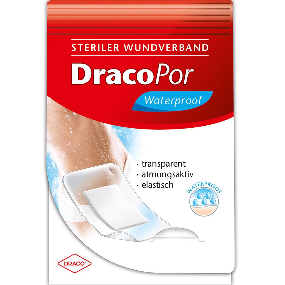 Dracopor waterproof Wundverband 8x15 cm steril 20 St Pflaster