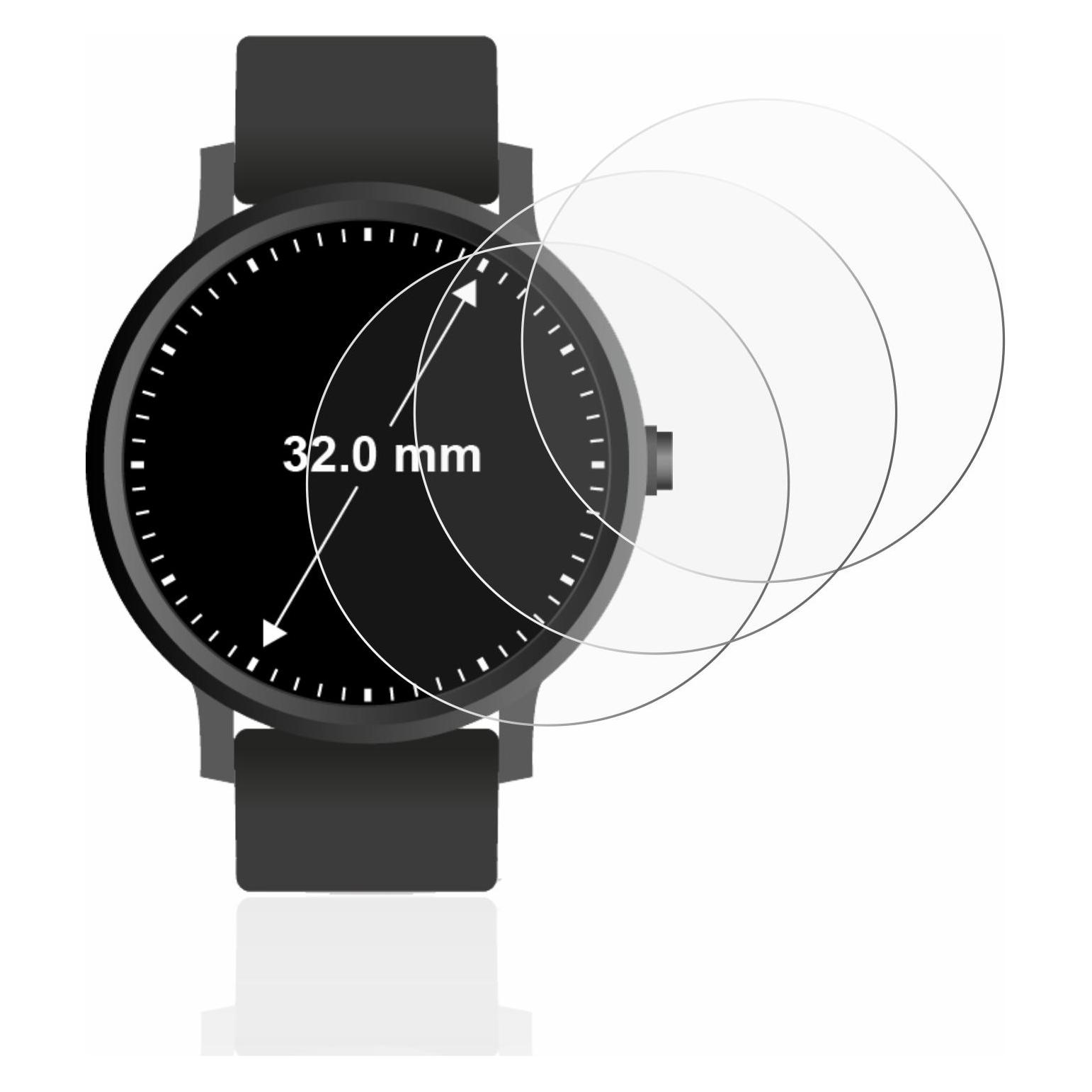 Brotect Schutzfolie für Armbanduhren (Kreisrund, ø: 32 mm) Displayschutz Displayschutzfolie Folie Klar T (4200322)