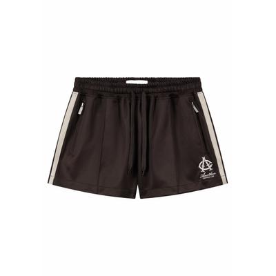 Trainingsshorts ANOTHER COTTON LAB "Another Cotton Lab Everyday WMN Track Shorts", Damen, Gr. XS, US-Größen, schwarz (schwarz braun), 100% Baumwolle, normal, Hosen