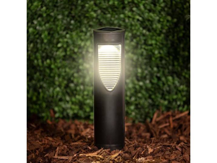 Grundig grondspies LED lamp - Op zonne-energie - Warm wit - zwart