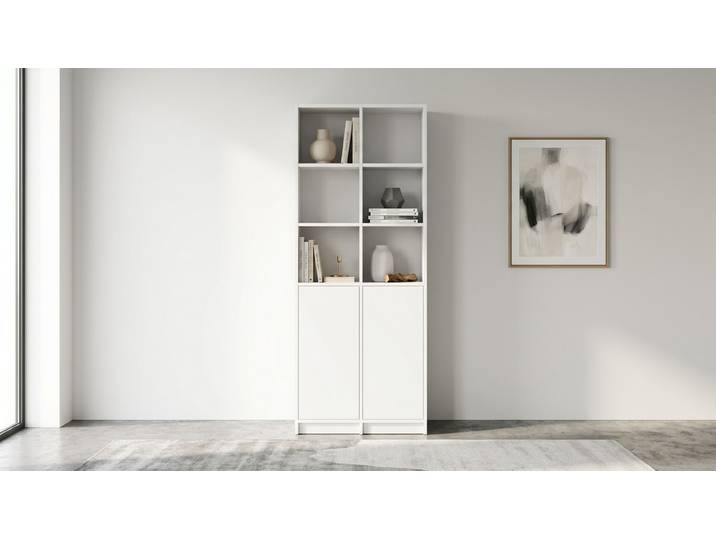 Stylishes Regal MDF Beschichtet MDF Weiß matt