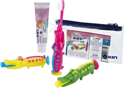 Kin Fluorkin Children's Travel Set Toothbrush + Toothpaste