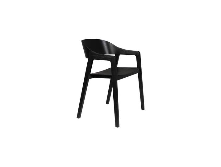 Fauteuil de table en bois noir Westlake