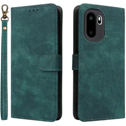 Cover-Discount OnePlus 15R - Ledertasche mit RFID Blocker (OnePlus 15R), Smartphone Hülle, Grün