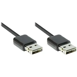 Alcasa 2212-EU030 USB Kabel USB 2.0 3 m USB A Schwarz