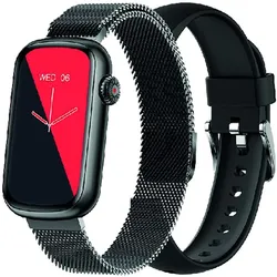 Smarty Watches Smarty 2.0 Smart-Watch SW032A schwarz Edelstahlarmand (ohne SIM), Smartwatch