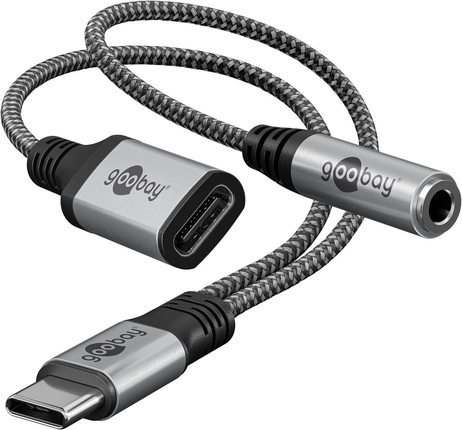 goobay Adapter USB-C/3,5mm AUX + USB-C 74524