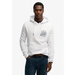 Superdry für Herren. M2014500A Weißer Lo-Fi Dockside Kapuzenpullover (XXL), Lässig, Baumwolle