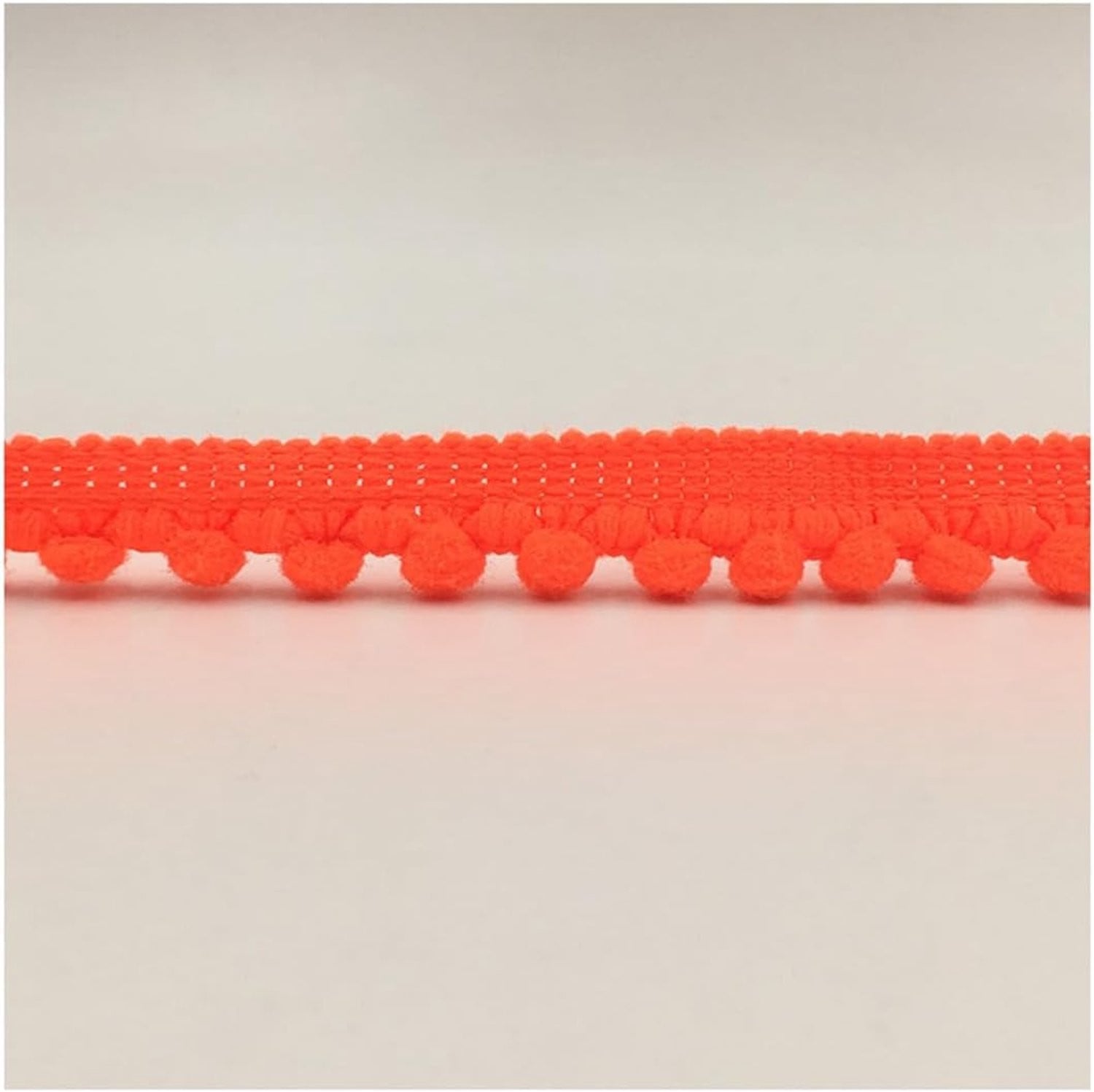Vemera Mini pomponborte - Oranje - 18,3 m - Decoratieve rand voor DIY projecten