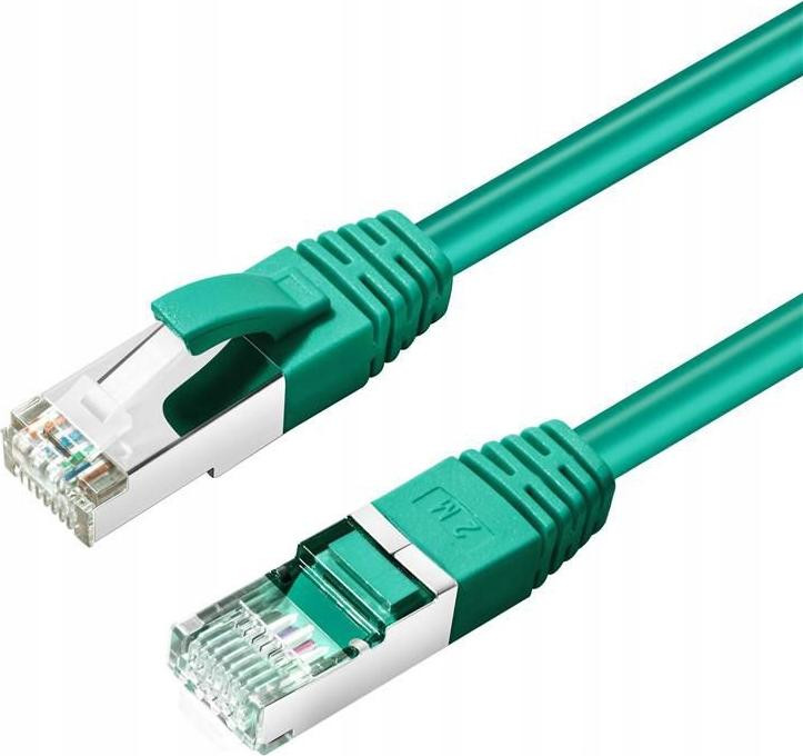 Microconnect MC-SFTP6A005G Cat6a S/FTP Netwerkkabel met RJ-45, 0,5 meter, groen
